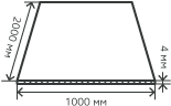 Лист нержавеющий  4х1000х2000  мм.  AISI 304 (08Х18Н10) холоднокатаный,  матовый