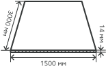 Лист нержавеющий  14х1500х3000 мм.  AISI 304 (08Х18Н10) горячекатаный,  матовый